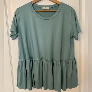Entro Teal Short Sleeve Top